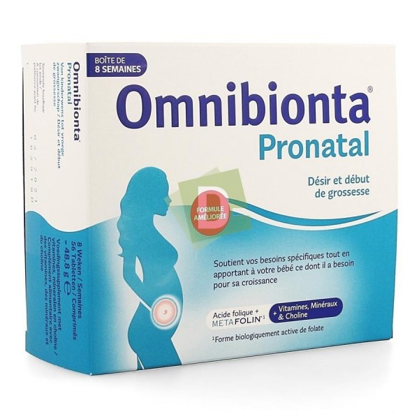 Omnibionta Pronatal 56 Tablets Vitamin For Pregnancy Imported Congo