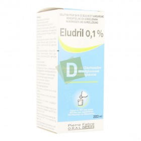 Eludril 0,1 % solution bain de bouche 200 ml