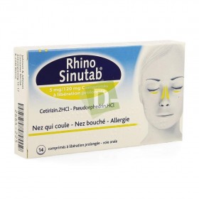 Rhinosinutab 120 mg / 5 mg x 14 Comprimés : Soulage le nez qui coule