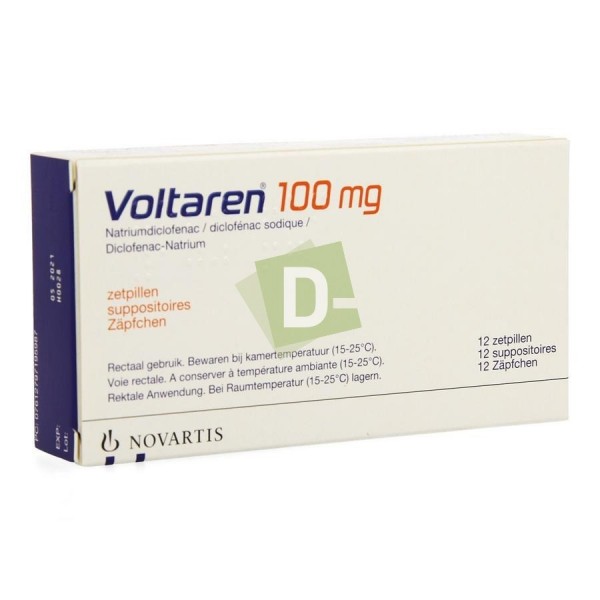 Voltaren Diclofenac 100 Mg X 12 Suppositoires Produit Original Kinshasa