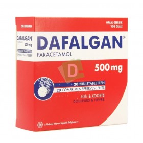 Dafalgan ( Paracétamol ) 500 mg x 20 Comprimés Efferv : Contre la douleur et la fièvre
