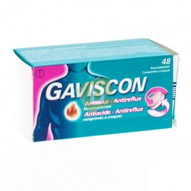 Gaviscon Antiacide - Antireflux x 48 Comprimés à croquer : Contre le reflux gastrique