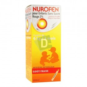 Nurofen 2% (Ibuprofène) Sirop Fraise Sans Sucre 200 ml