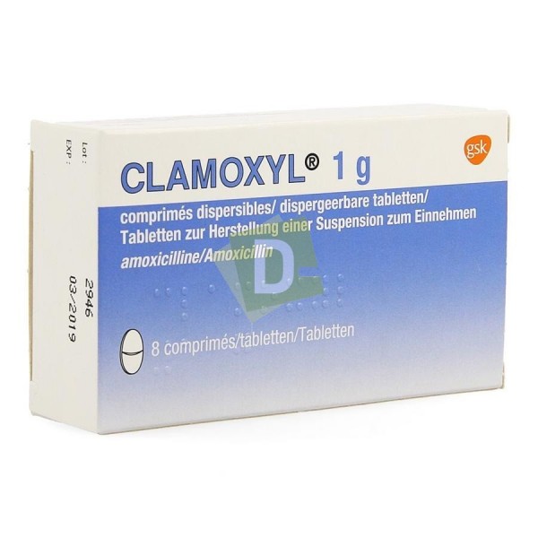 Clamoxyl 1 G Tabs X 8 Comprimes Medicament Importe Kinshasa