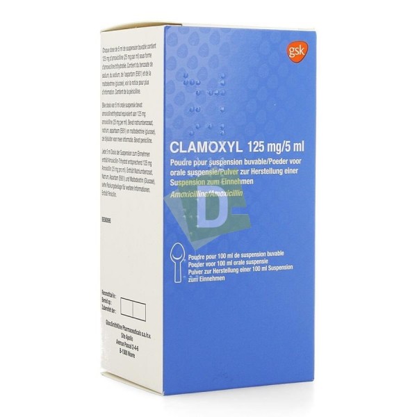 Clamoxyl 125 Mg 5 Ml Powder Syrup 100 Ml Kinshasa Imported Medicine