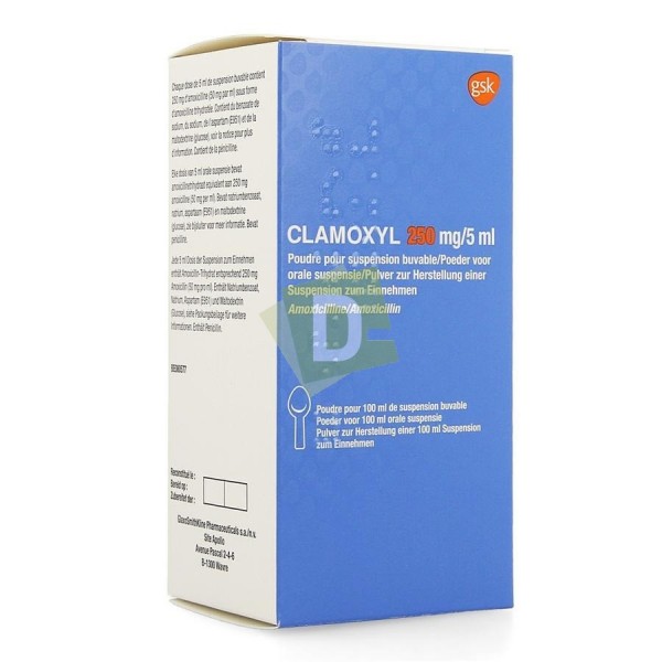 Clamoxyl 250 Mg 5 Ml Powder Syrup 100 Ml Kinshasa Imported Medicine