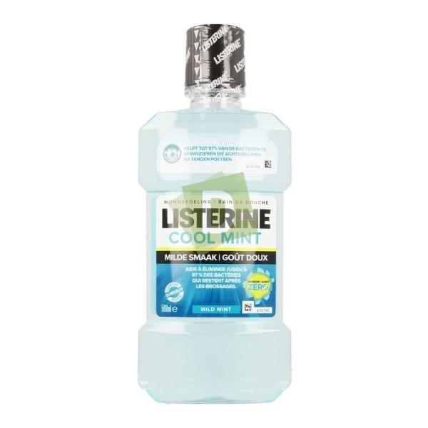 Listerine Cool Mint 500 ml : Aide à éliminer jusqu'à 97% des bactéries