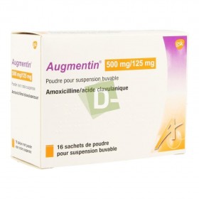 Augmentin 500 mg / 125 mg x 16 Sachets poudre buvable